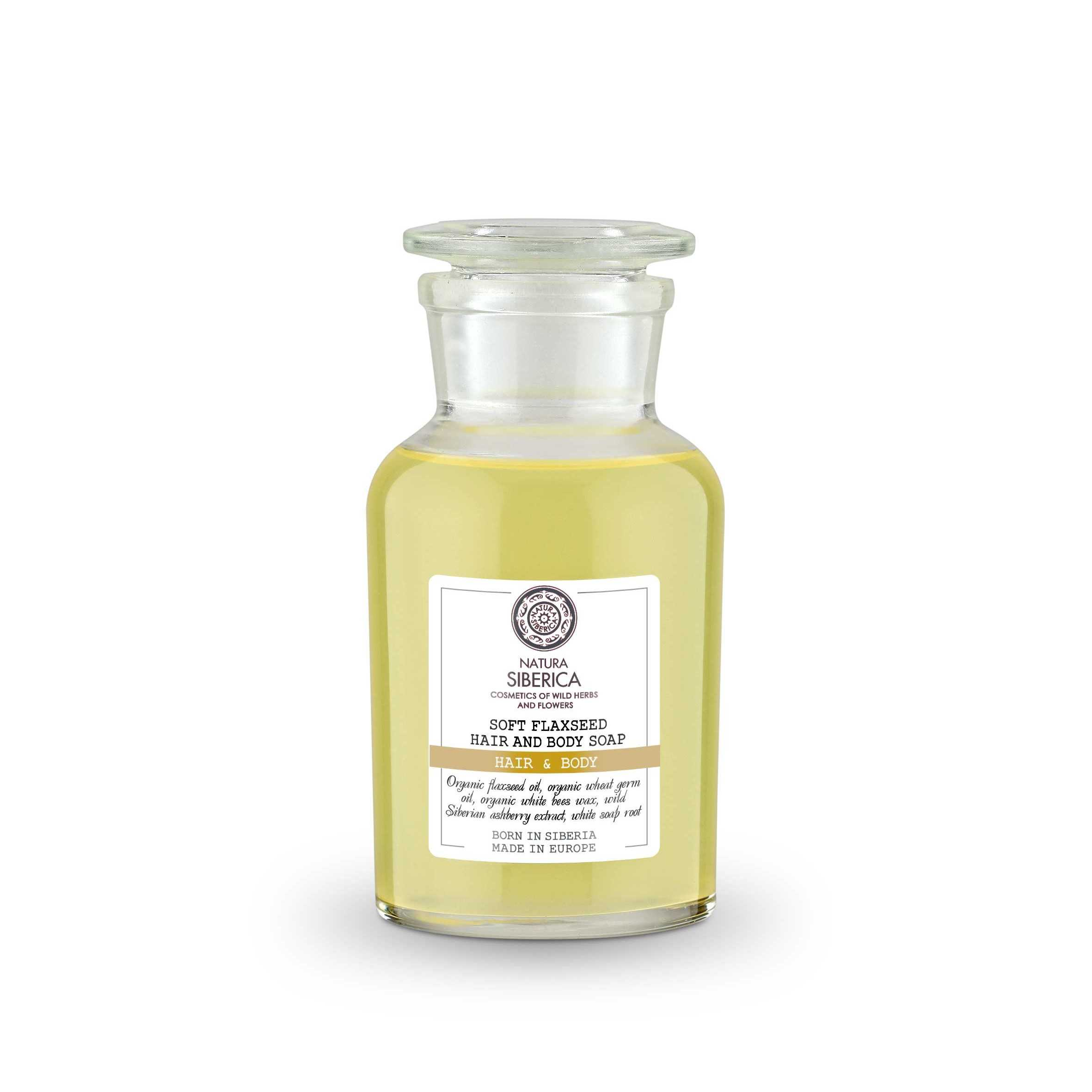 Natura Siberica Steklo soft Flaxseed hair&body soap