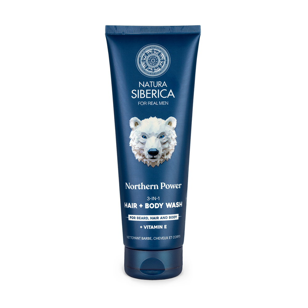 NS Men Northern Power. 3-in-1 Hair+Body Wash. For Beard, Hair and Body