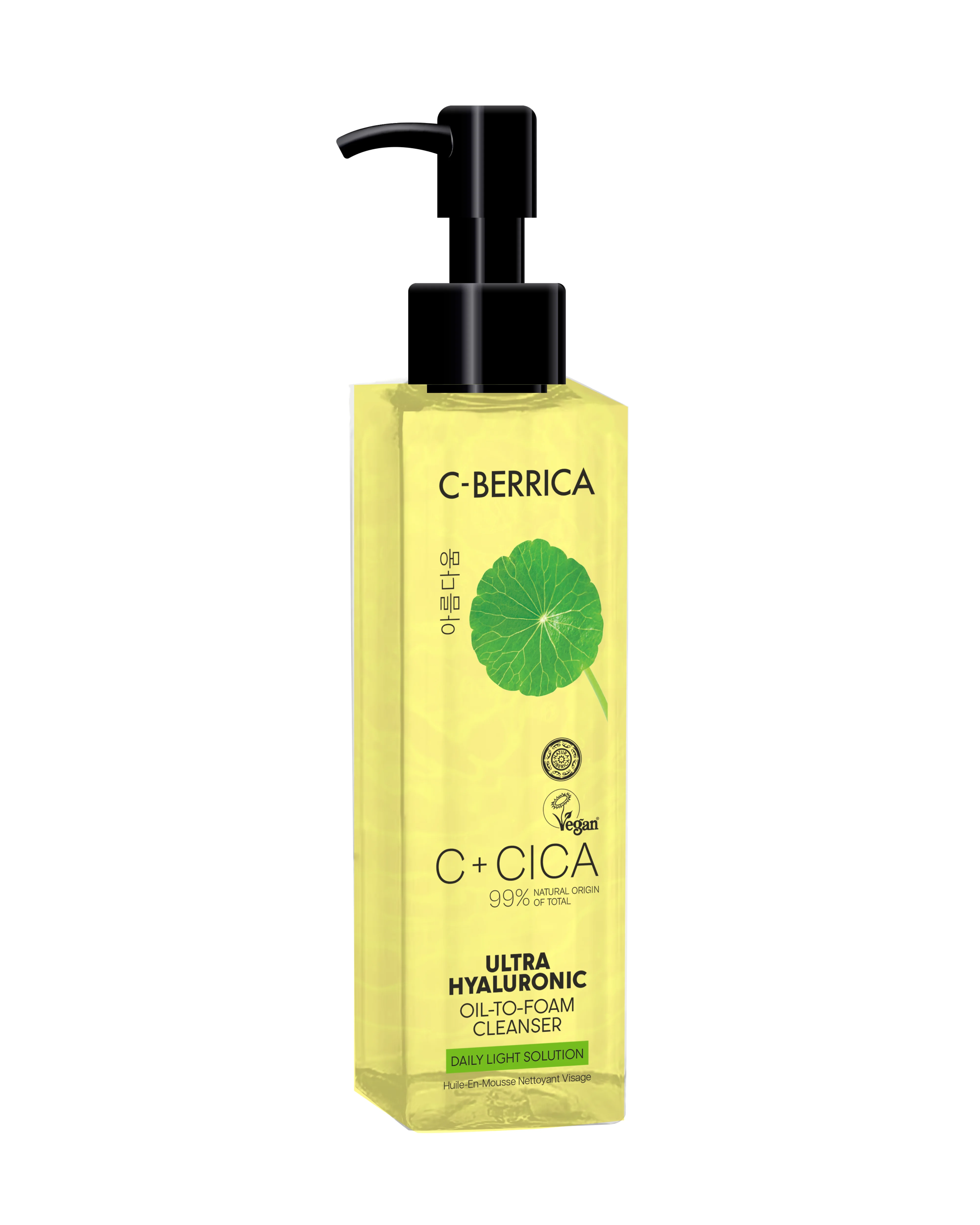CICA C-BERRICA. Ultra Hyaluronic OIL-TO-FOAM CLEANSER Daily light solution